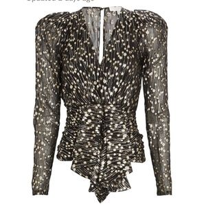 Ronny Kobo Trina top in black and gold NWT